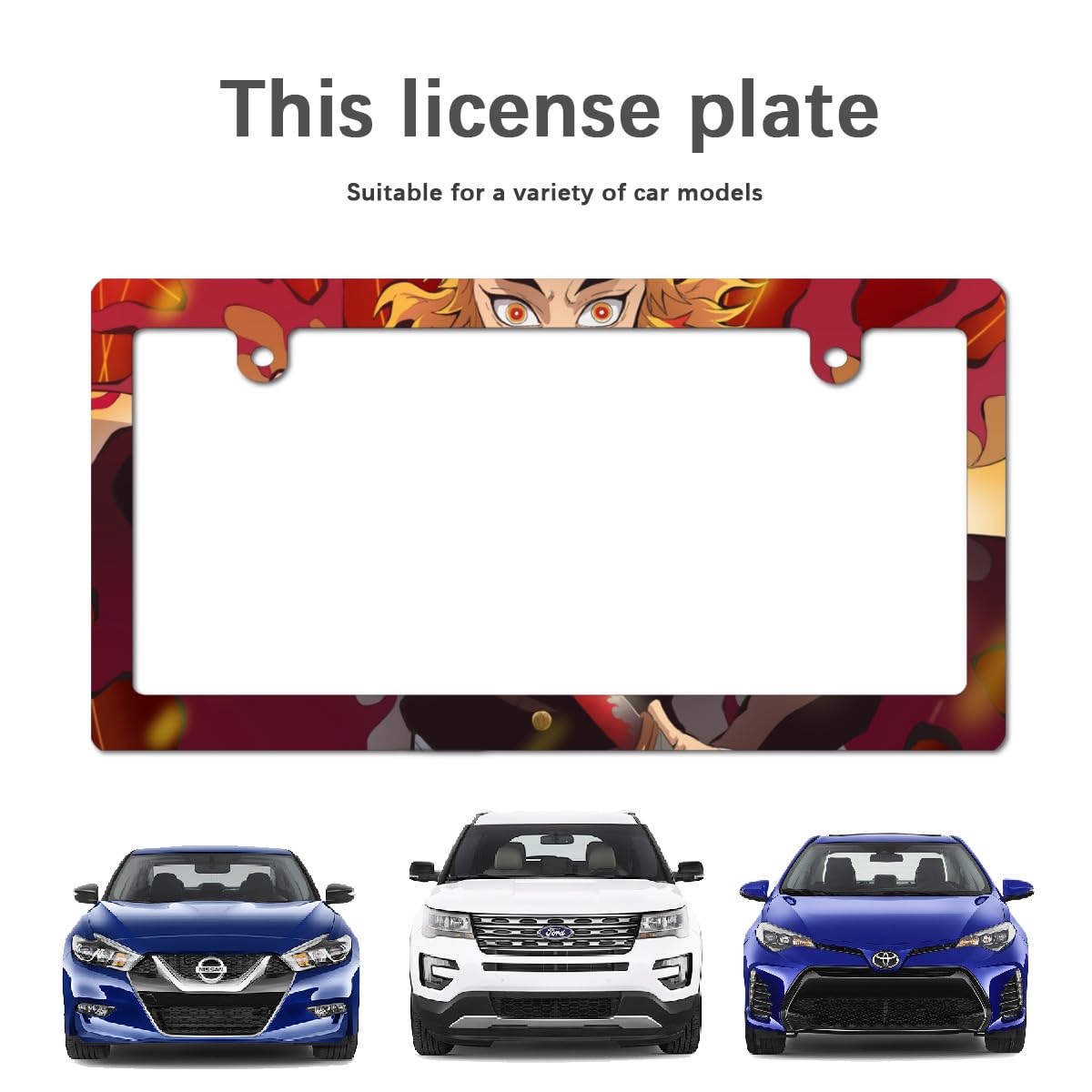 Amazon.co.jp: 鬼滅の刃 炎柱 煉獄杏寿郎 ナンバープレート フレーム