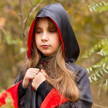 SPERMUOY Halloween Vampire Cape,Cape De Vampire Enfant,Noire