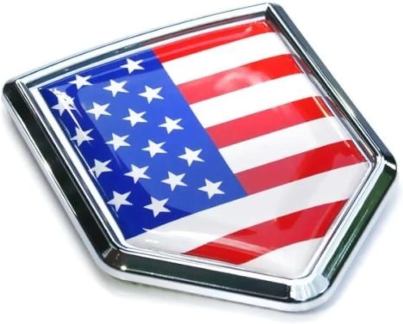 USA Flag Car Chrome Emblem Badge Decal 3D auto Bumper Sticker American Shield Shape by Car Chromr Decals