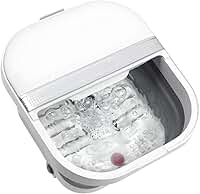 Hidromassageador Dobrável para Pés com Aquecimento Rolos Massageadores Spa Portátil de Imersão e Relaxamento Pedicure em Casa Design Compacto para Autocuidado (220)