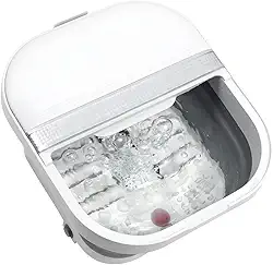 Hidromassageador Dobrável para Pés com Aquecimento Rolos Massageadores Spa Portátil de Imersão e Relaxamento Pedicure em Casa Design Compacto para Autocuidado (110)