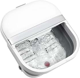 Hidromassageador Dobrável para Pés com Aquecimento Rolos Massageadores Spa Portátil de Imersão e Relaxamento Pedicure em Casa Design Compacto para Autocuidado (220)