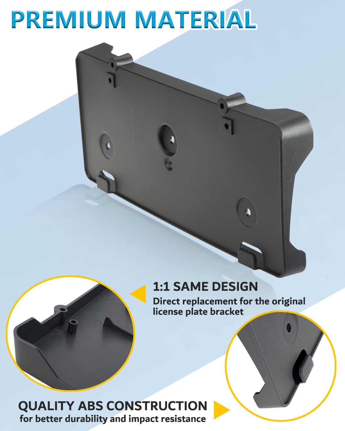 Front License Plate Frame for Ford Expedition 2015 2016 2017 Front Bumper License Plate Holder Mounting Bracket Cover Replace # FL1Z17A385AA, FO1068173
