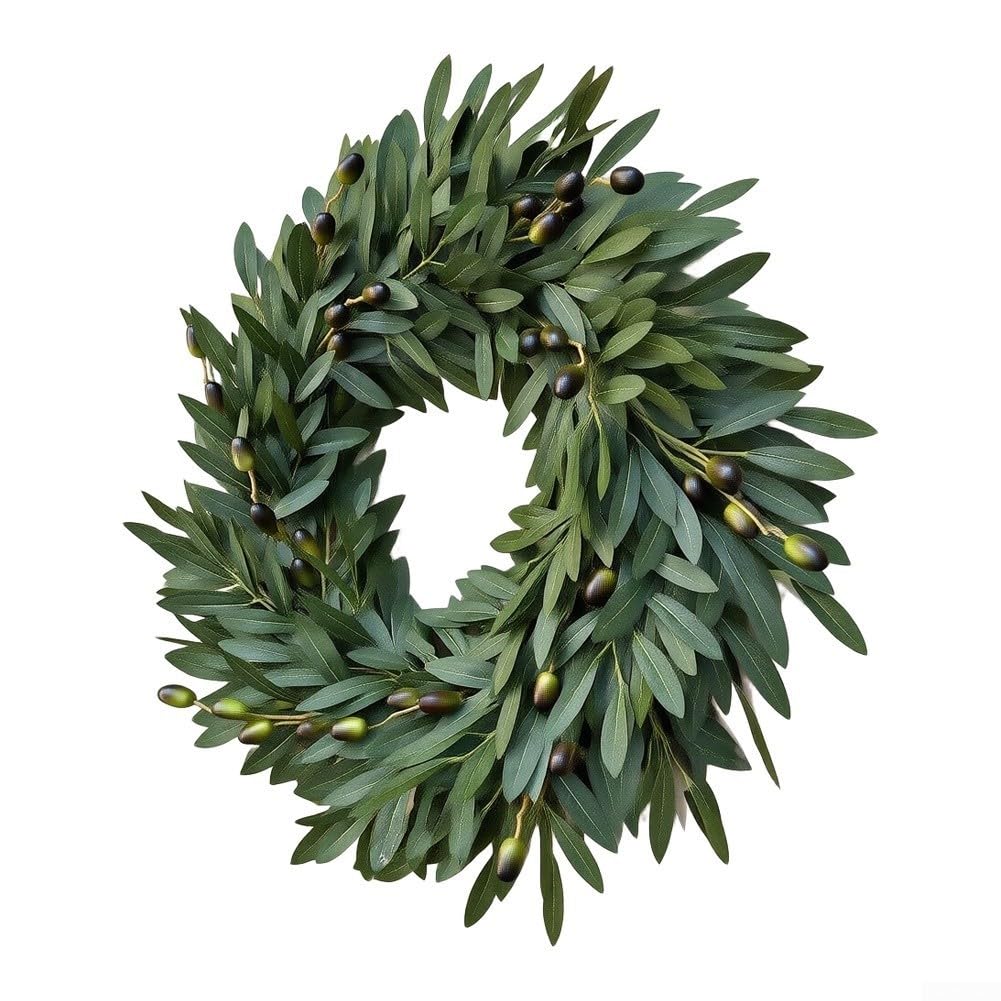 Olivenblatt für deko Kreis 55cm Mit Frucht Details Grün Olivenblatt(55cmWreath)