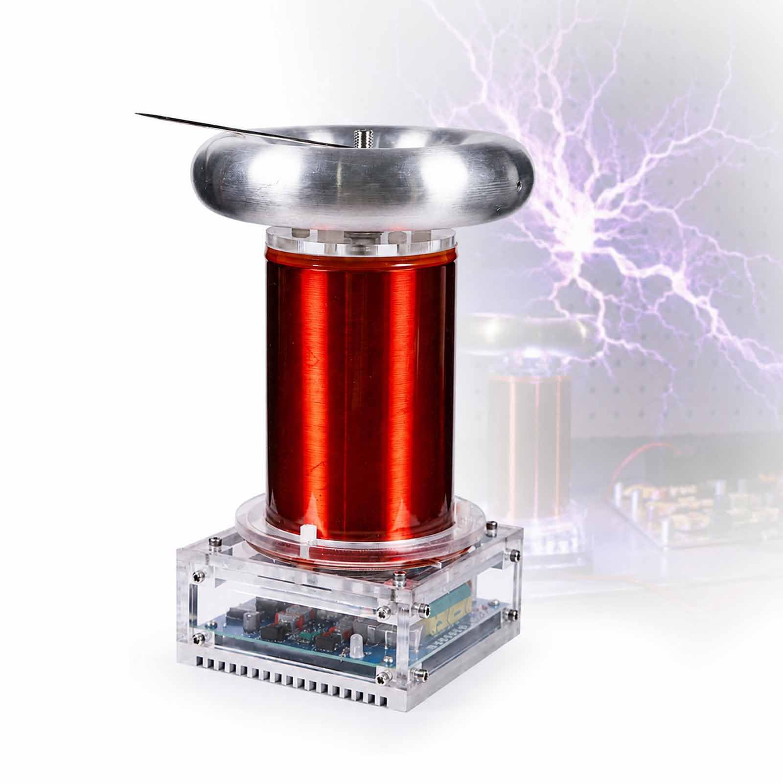 Kontroler Tłumienia Łuku Elektrycznego, Cewka Łuku Plazmowego Sstc, Muzyczna Cewka Tesli Z Regulowanym Łukiem Do 10 Cm, Wyładowanie Prostokątne Zsynchronizowane Z Muzyką, Wstępnie Zmontowany
