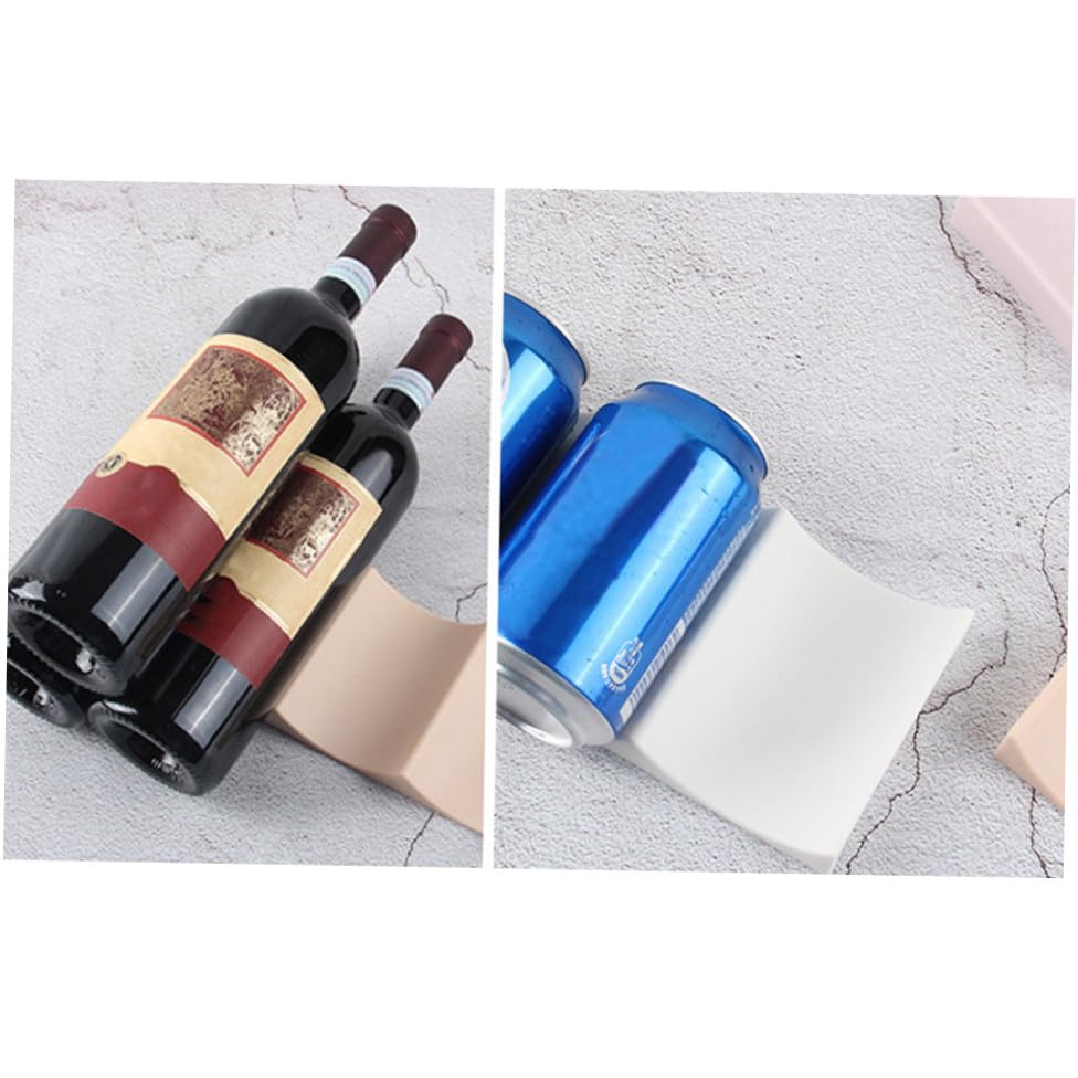 Soporte apilable para botellas de vino en plástico rosa claro miniatura 6