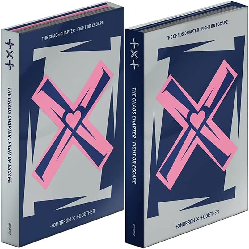 TXT Chaos Chapter: Fight or Escape Album [Fight+Escape Ver Set] CD+Poster+Photobook+Photocard+LyricBook+Behind Poster+Postcard+Sticker Pack+AR & OS Card+Cutout Board+(Extra 4 Photocard+Mirror+Sticker)