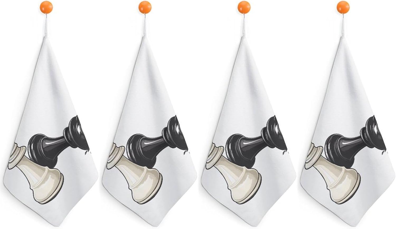 Funny Chess Player Towel Hand Towels Decorative Towel for Bathroom Kitchen Shower Gym 4PCS