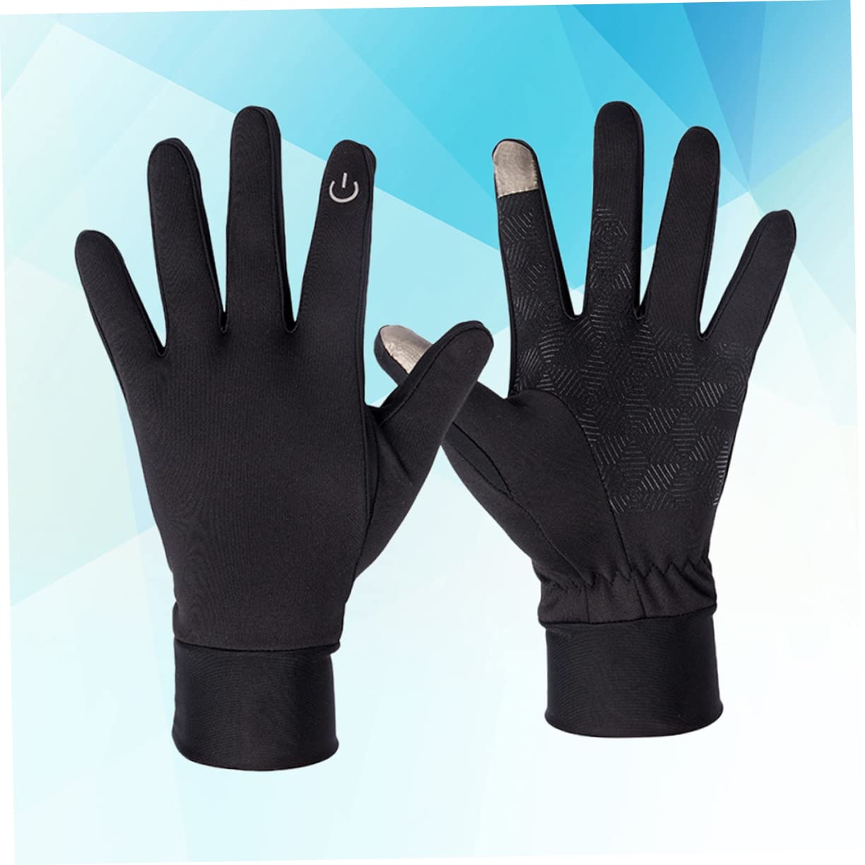 GALPADA 3piezas Guantes De Invierno Táctiles Para Ciclismo Guantes Antiviento y Térmicos Para Hombres y Mujeres Para Actividades s Negro