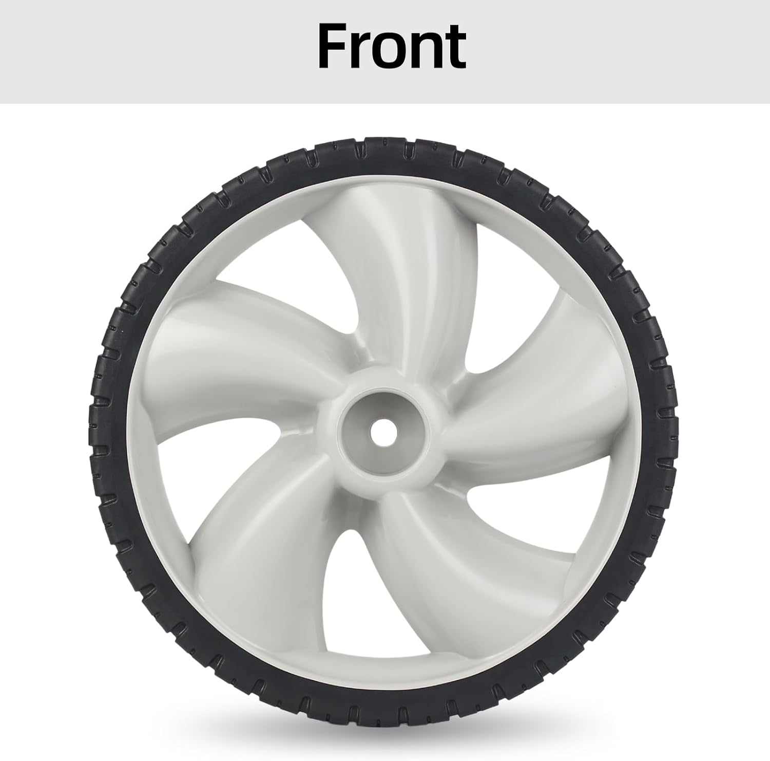 GICOOL 12 Inch Rear Wheels for Arnold 490-324-0002, Replacement 12x1.75" Plastic Wheels for Lawn Mowers, 1/2" Axle Bore, 2-Pack