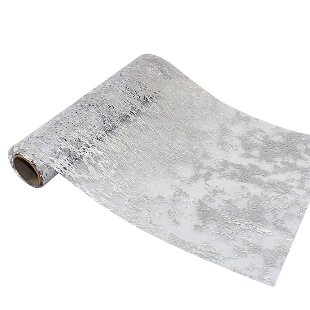 Uposao 29cm x 5m Roll Tulle Table Runner, Rectangular Table Cloth Fine Mesh Foil Table Runner Decor for Party Birthday Wedding Banquet Christmas DIY Wrapping