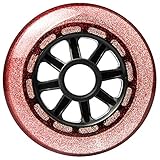HJGHY Inline Skate Rollen 8Er Pack 90mm 100mm 110mm Fancy Inline Skate Wheels Skates Ersatzräder Ohne Lager Rollschuhrad Inline Skate Wheels Rollerblade Rollen,Rosa,100mm