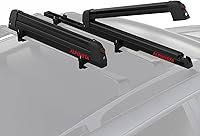 Alpinista Sliding Ski & Snowboard Roof Rack - Fits 5 Pairs Skis or 4 Snowboards, Universal Aluminum for Square/Rectangular/Aero Bars