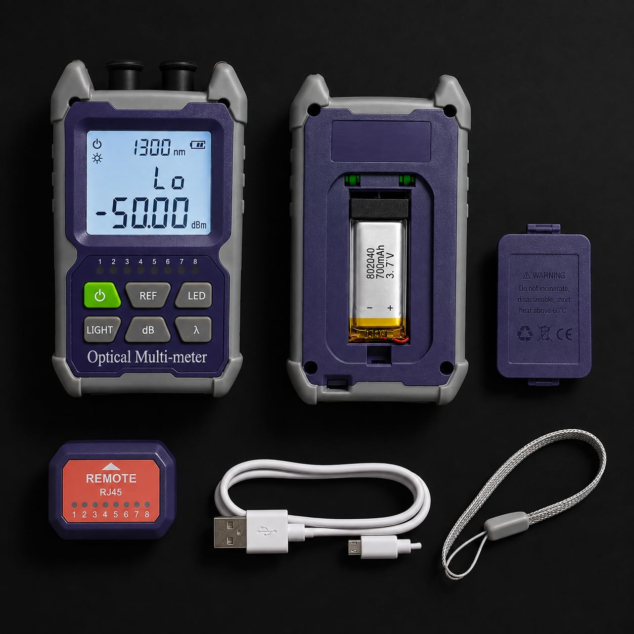 4 in 1 Optical Power Meter with Laser Light Optical Fiber Power Meter Visual Fault Locater 2mw Vfl Light Source Fc/sc Universal Interface Scope -50~+26dbm Lan Tester Rj45 Network Cable Tester-image-36