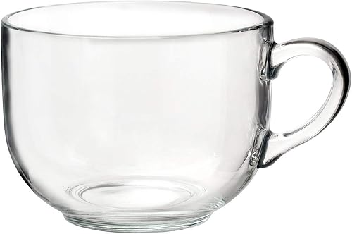 Miniatura 2 de Amici Home Tazzotta - Tazas de café transparentes, juego de 4, cristalería italiana transparente templada para expreso, latte, americano o té, tazas
