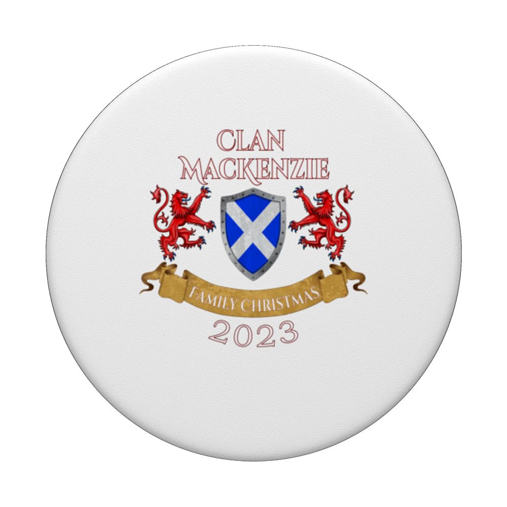 MacKenzie Family Christmas 2023 Scottish Clan PopSockets Swappable PopGrip, Black - Image 3