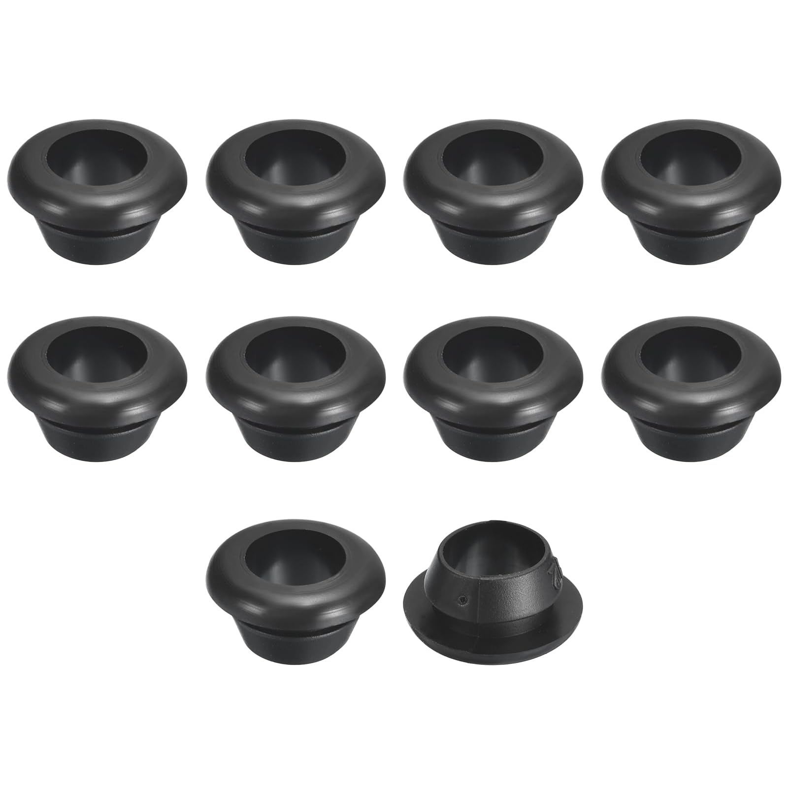 TA-VIGOR 30Pcs Rubber Grommets, 12mm ID 10mm Drill Hole Double Sided Hollow Wire Gasket Plug, Electrical Cable Hole Protectors for Office, Home, Automotive