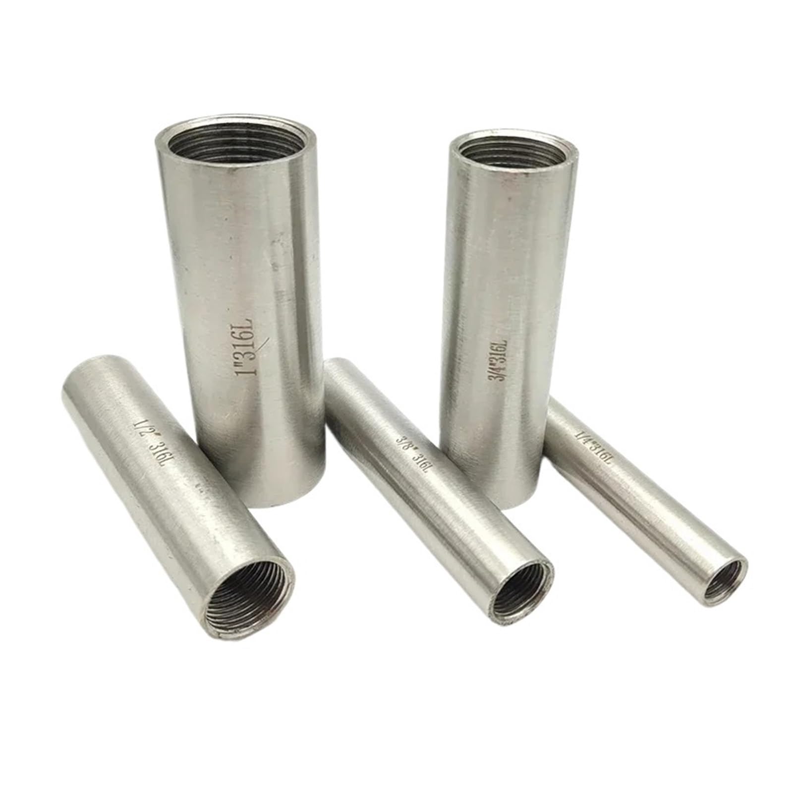 50mm100 Mm długość 1/4 "-2" BSPP żeński gwint równy 316L łącznik rurowy ze stali nierdzewnej hydraulika(50mm Length,2")