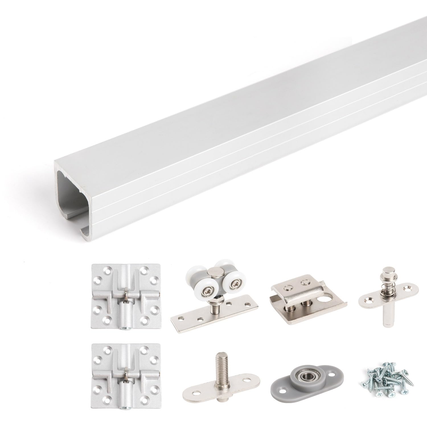 1 Pack | Heavy Duty Bi-fold Door Hardware Kit with 36” Long Track, HBL’ Top Mounted Sliding Door Hardware for Closet Door, Louver Door, Laundry Closet Door and Pantry Door.