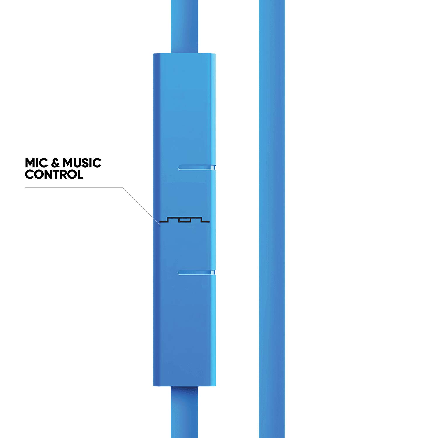 écouteurs Jax SOL Republic - Écouteurs anti-bruit et anti-nœud avec contrôle à 1 bouton, son haute qualité puissantes basses voix vibrantes, taille 4x ajustement parfait - Bleu