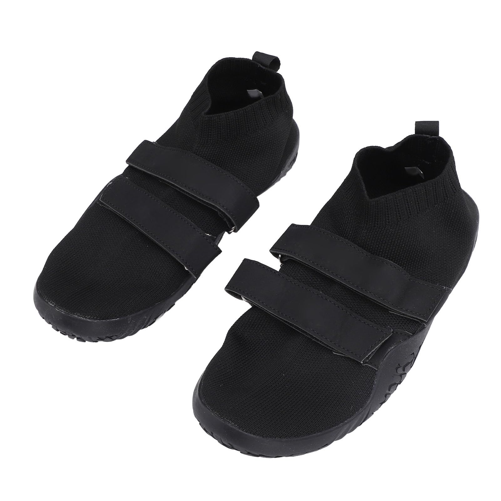 Chaussures pieds nus chaussures d'haltérophilie absorbant les chocs légères baskets d'entraînement de gymnastique pour hommes accroupis Deadlifting caoutchouc Nylon taille (Noir)