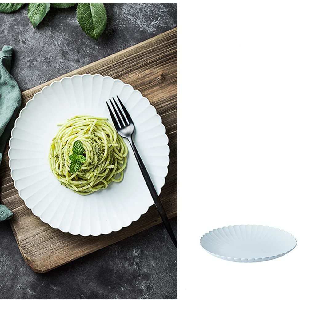 Teller Moderne große Speiseteller Servierplatte Servierplatte Kalte Gerichte Einfache Keramikplatte Home Breakfast Pasta Dish Hotel Plate Stapelbare Speiseteller