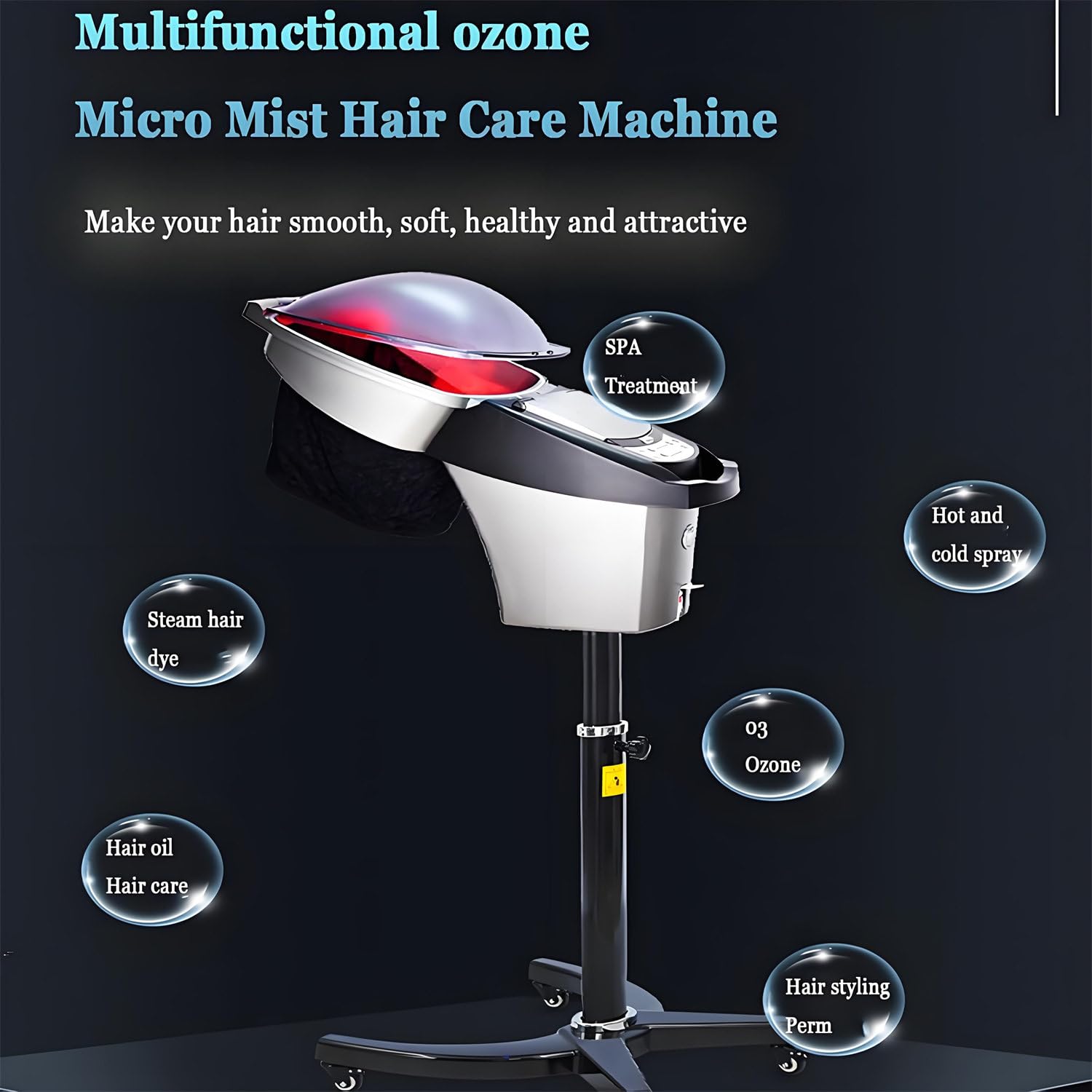 Parownica Włosów Salon Micro Mister Scalp Treatment Dye Perm Professional, Parownica Włosów Spa, Olejek Stylizacji Włosów, Parownica Do Włosów Do Głębokiego Odżywienia Z Kółkami