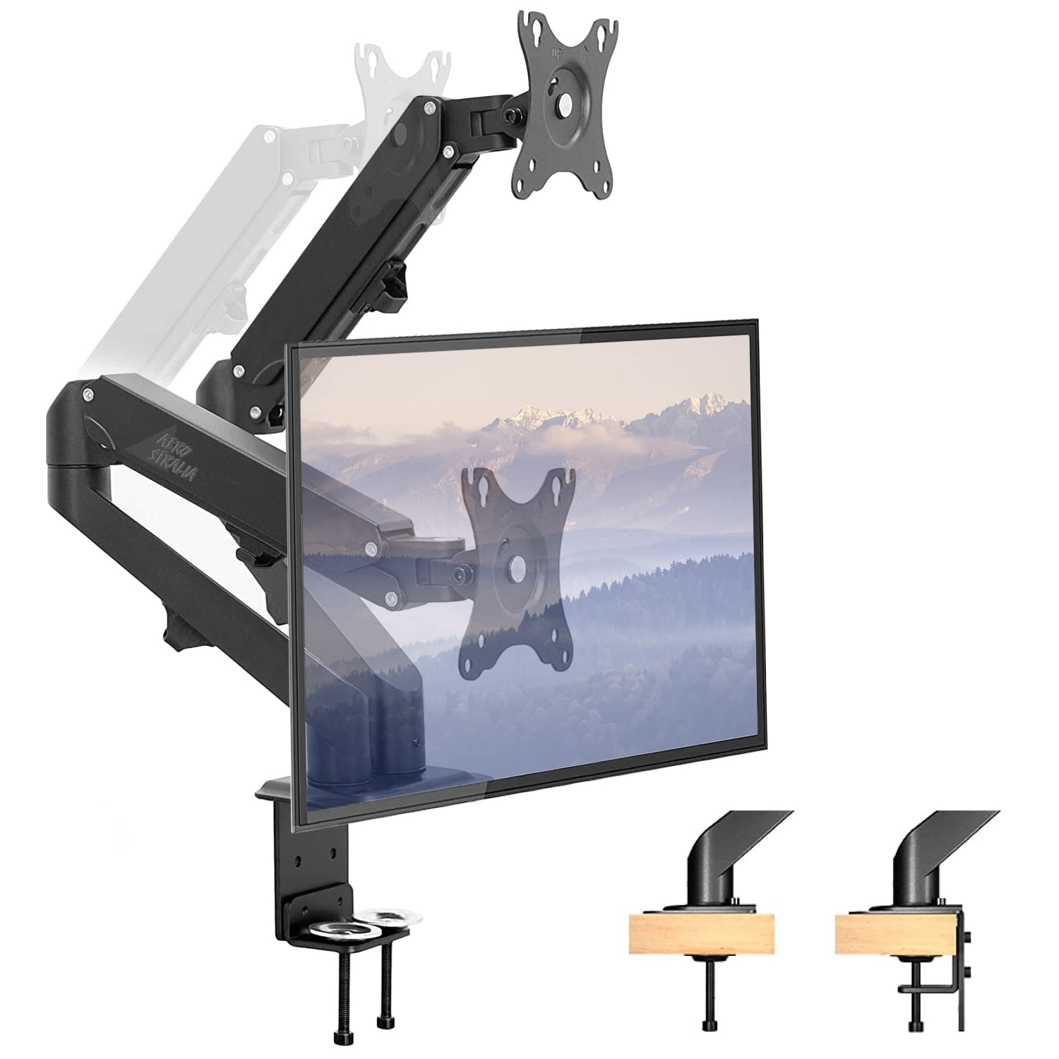 Gas Spring Dual Monitor Mount 