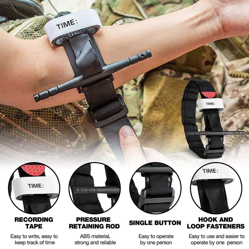 Set di pronto soccorso da 54 pezzi, per esterni, primo soccorso, kit di primo soccorso, kit di sopravvivenza, kit di pronto soccorso, borsa tattica medica per esterni, casa, auto, campeggio