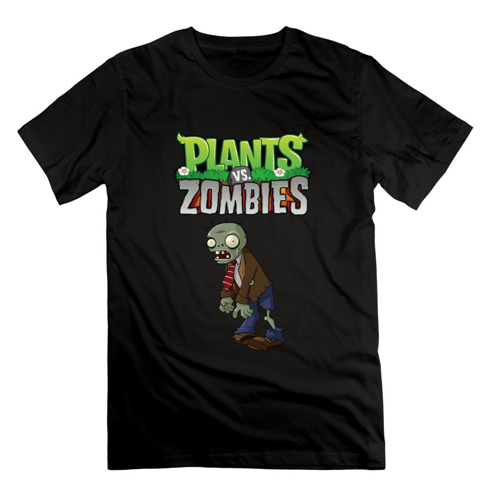 SUSS Men's Cool Plants Vs Zombies T-shirts XXL Black
