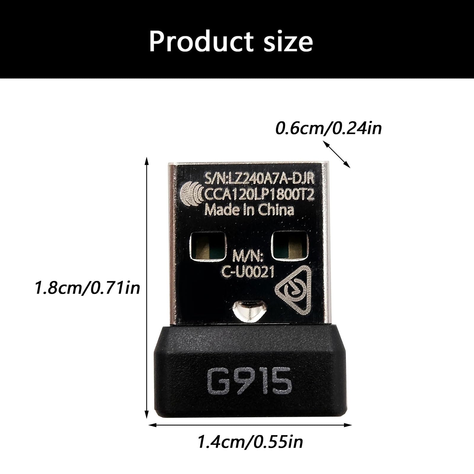 Dongle USB 2,4 GHz - Récepteur de signaux pour claviers G915