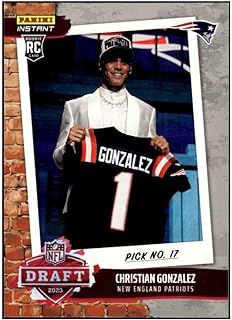 CHRISTIAN GONZALEZ RC 2023 Panini Instant Draft Night ROOKIE /722#DN30 NM+-MT+ NFL Football Patriots
