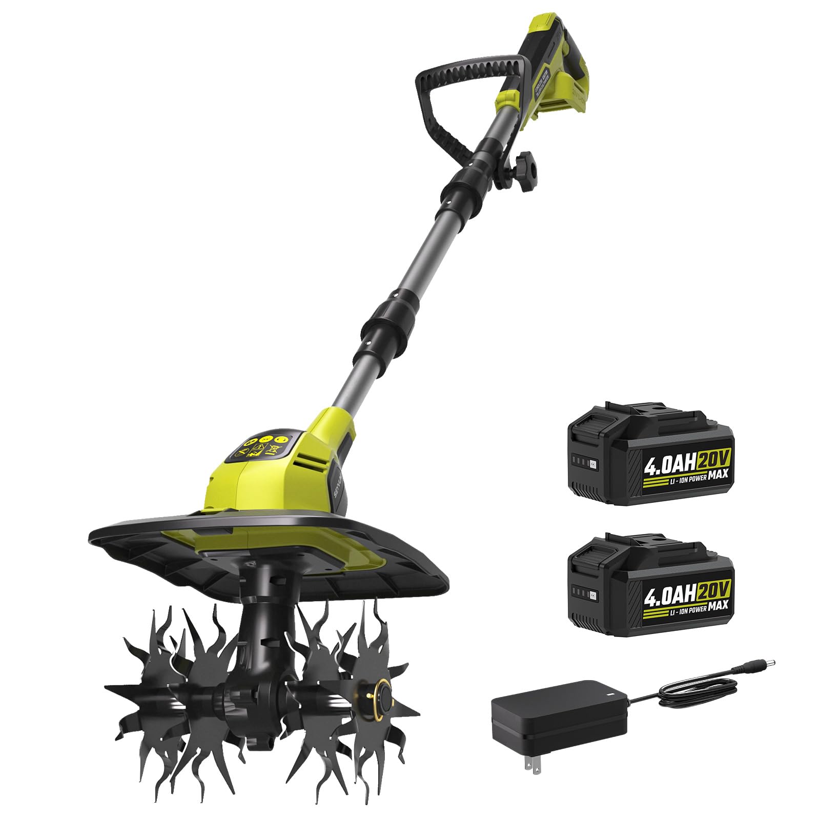 Illustration of the SEYVUM Cordless Tiller's powerful brushless motor