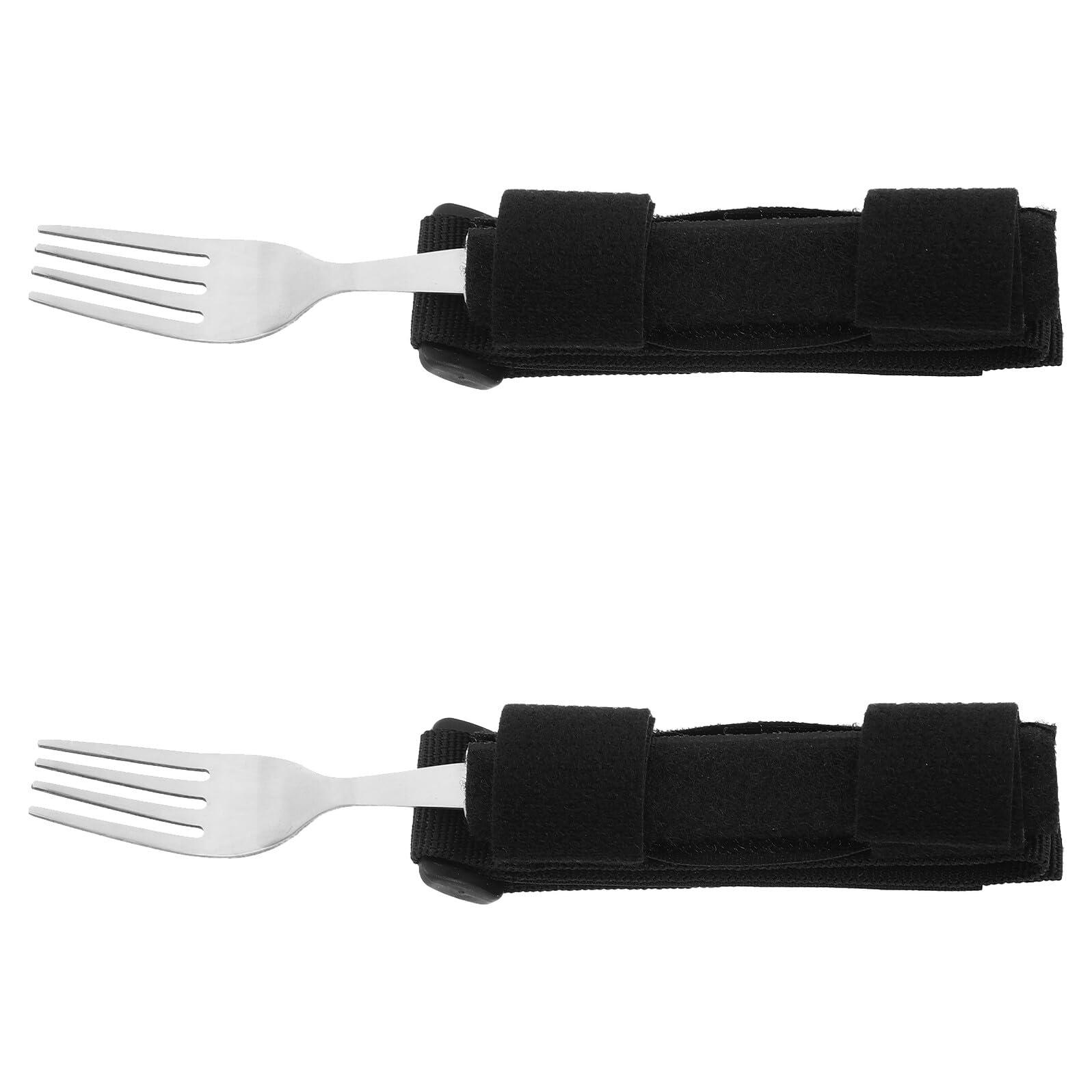 2 Piezas Soporte para Cubiertos Adaptativo con Manguito Ajustable Correa Antideslizante para Tenedor Ayuda para Comer con Temblor y Discapacidad Utensilios de Rehabilitación para