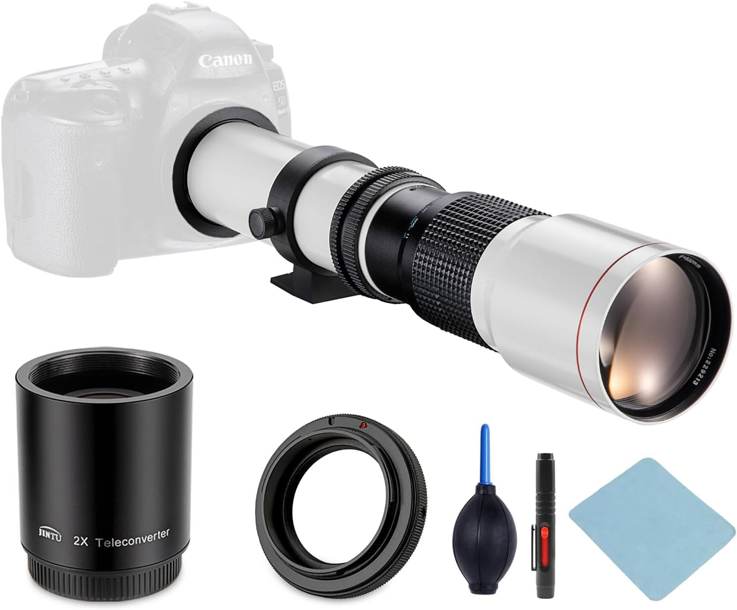 Amazon.co.jp: JINTU 500mm/1000mm f / 8キヤノンEOS用マニュアル望遠 