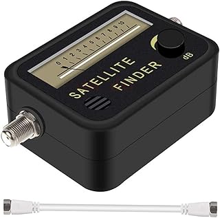 Satellite Finder Original Satfinder Satellite Finder Alignment Signal Meter Receptor for Dish TV LNB Direc Digital Signal Amplifier Sat Finder (Color : Added White Cable)