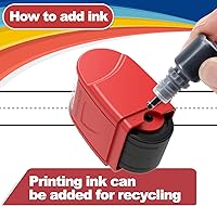 Vista 3 de Rodillo de Sellos de Líneas de Escritura a Mano Autoentintado Sellos Rodantes de Líneas Herramienta de Práctica de Escritura a Mano para Maestros