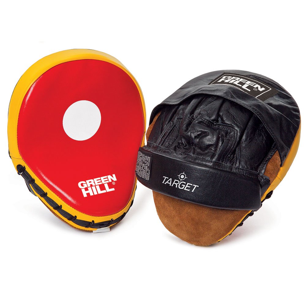 GREEN HILL Colpitori Fawn Target Focus Mitt Guanti da Passata Boxe Ricurvi Pelle Similpelle Vera Pelle Modello Target