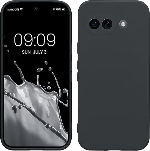 Miniatura 46 de kwmobile Funda compatible con Google Pixel 9 Pro - Funda protectora delgada de TPU para teléfono - Acabado mate suave - Negro mate NEGRO MATE,Piedra
