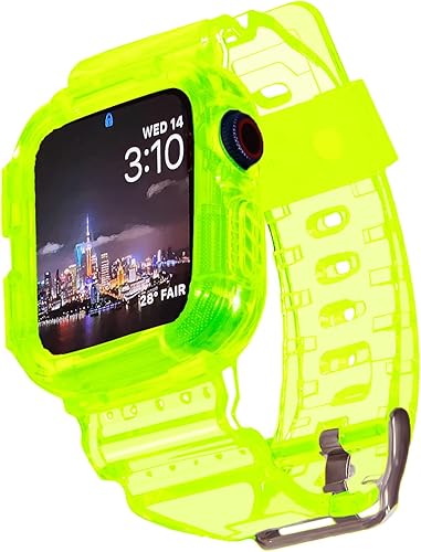 Miniatura 1 de Blingbrione Funda con correa compatible con Apple Watch de 1.57, 1.57, 1.57, 1.61, 1.65, 1.73 y 1.73 pulgadas correa de silicona de TPU suave con