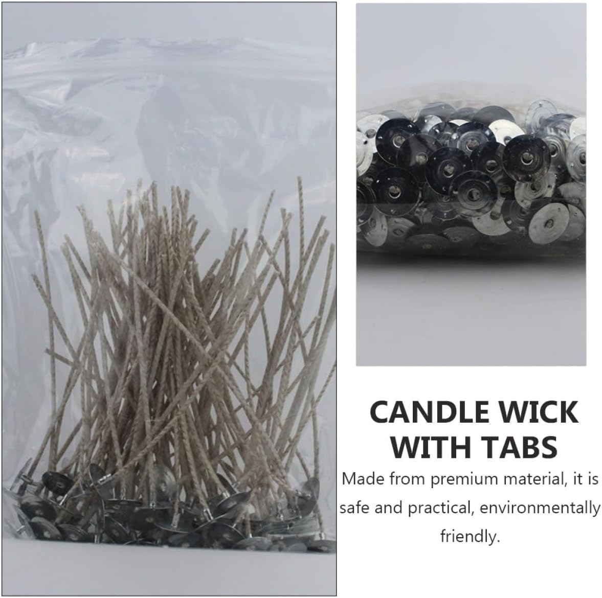 OSALADI 200pcs DIY Wick Candle Wicks Accessory for Candlemaking Wide Application for Events