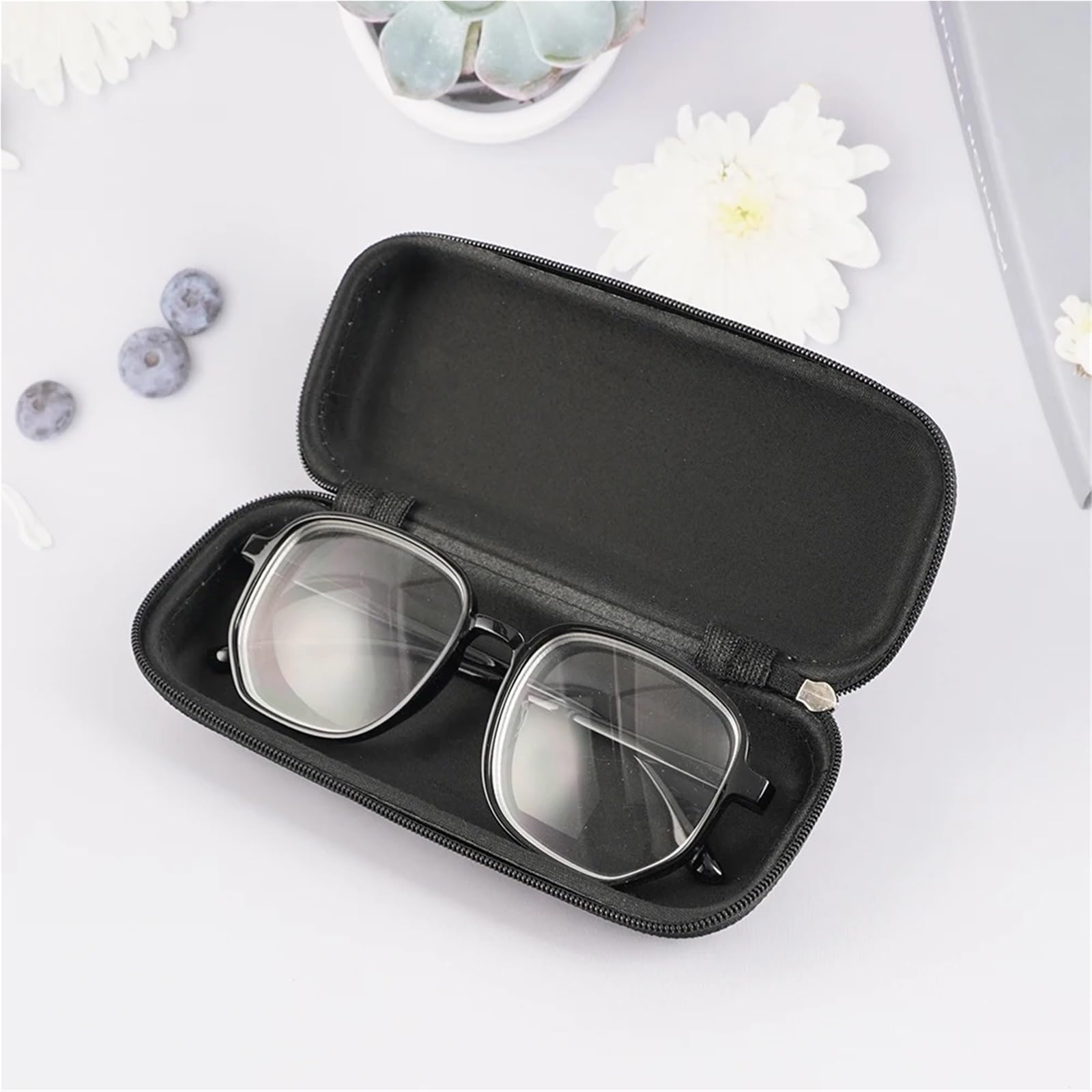 Estuche for gafas con cremallera Unisex, caja for, contenedores de protección, accesorios for mujeres y hombres, 2 uds Para Viajes Y Vacaciones