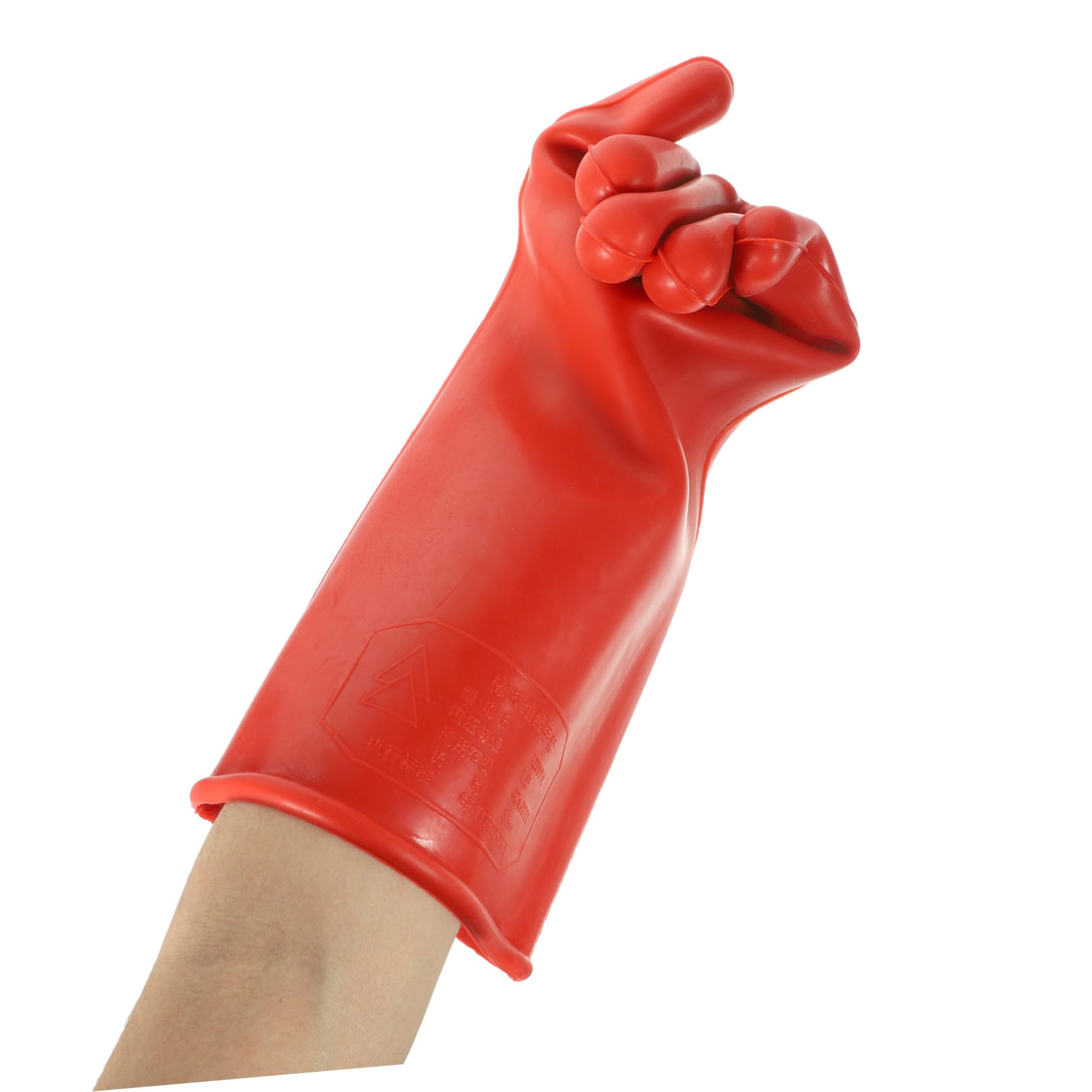 Tofficu Rot Gummihandschuhe Elektrischer Isolierhandschuhe mit Ergonomischem Handflächen Design und Abriebfestigkeit für Elektroinstallations und Wartungsarbeiten