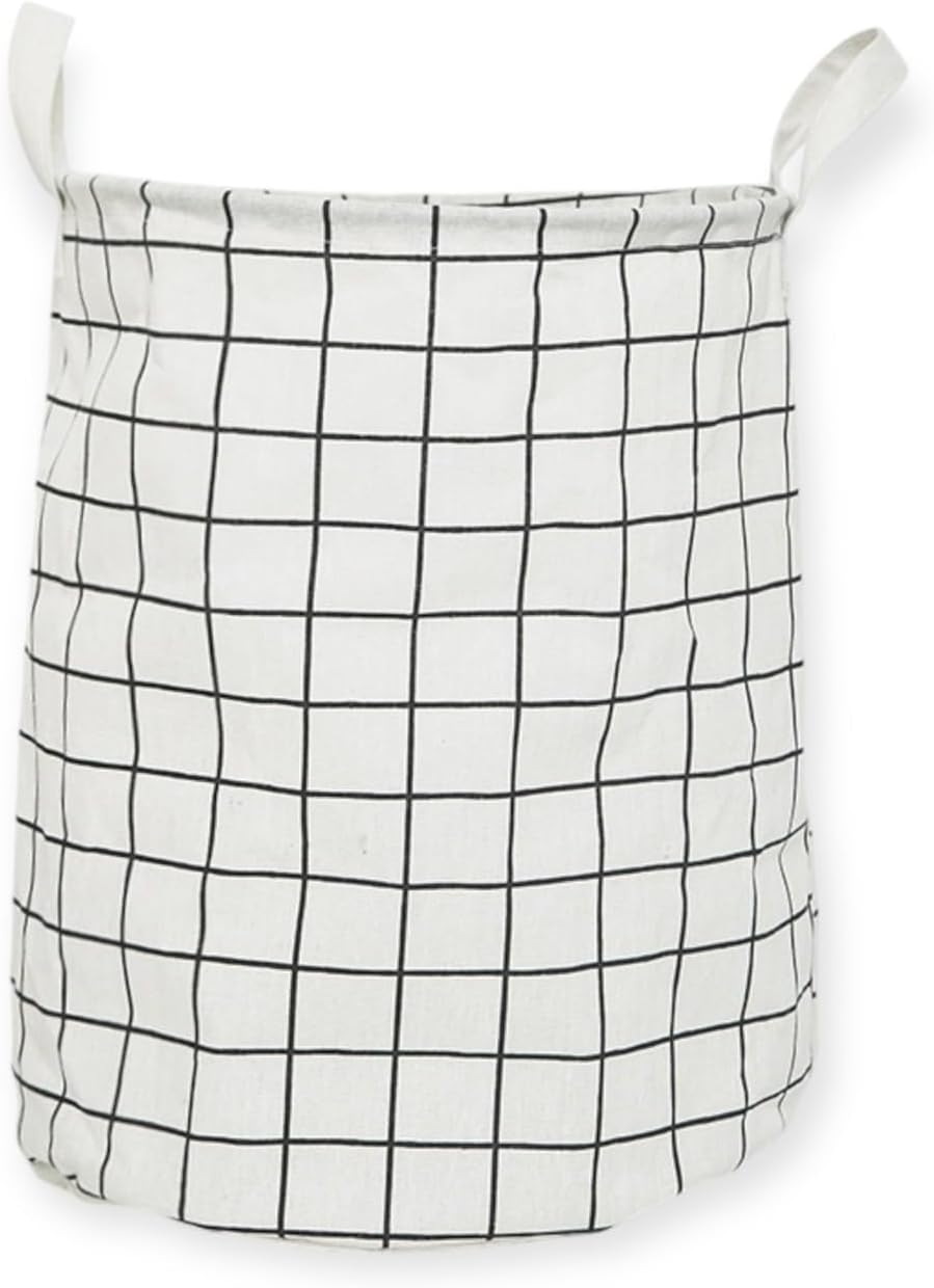 [YES I’M GOOD]ランドリーバスケット 洗濯かご ランドリー バスケット 折り畳み 綿麻 生地 大容量 雑貨 おもちゃ 子ども部屋 収納ボックス 折り畳み式 収納 ボックス 取っ手付き 丸型 シンプルでおしゃれ収納袋 (35cm*42cm) (イエロー) [並行輸入品]