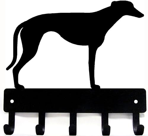 The Metal Peddler Greyhound Dog - Llavero para pared - Pequeño 6 pulgadas de ancho - Hecho en Estados Unidos regalo para los amantes de los perros
