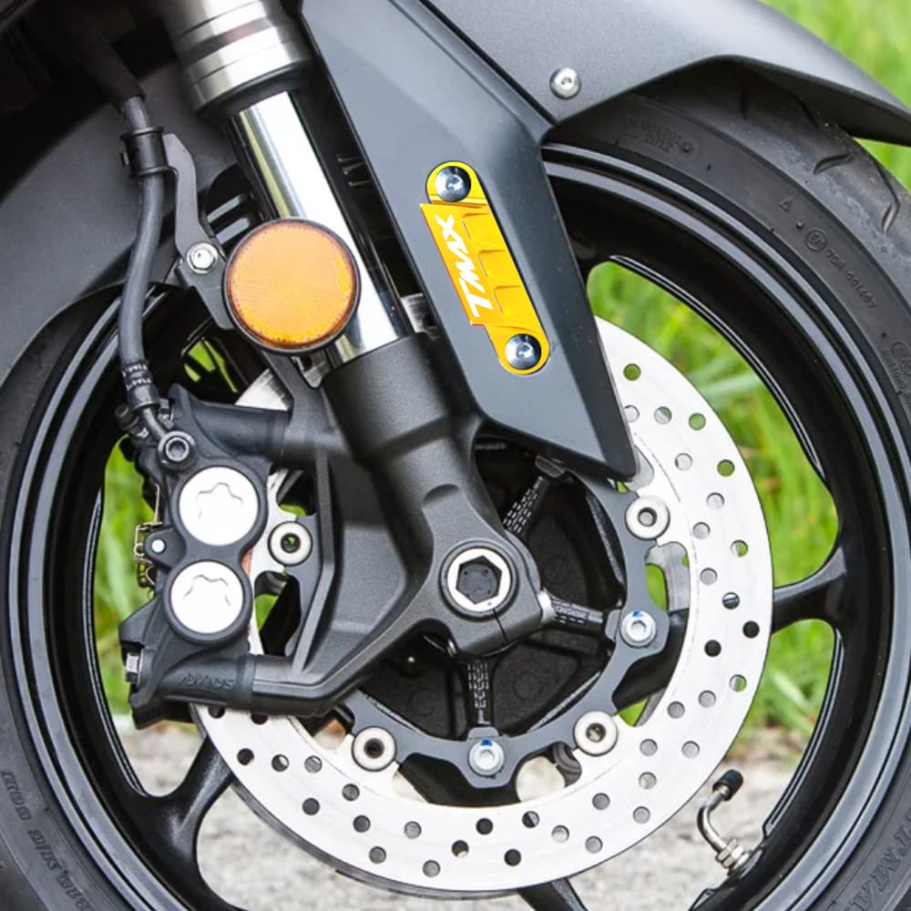 Modeer per Yamaha Tmax 560 Tech Max 2020-2023 Tmax 530 SX DX 2017-2020 Moto CNC Coppia Parafango anteriore Piastra dell'asse Slider decorativo tmax530 tmax560 techmax Accessori (oro)