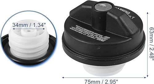 Miniatura 6 de ACROPIX Tapa de llenado de depósito de combustible para automóvil RAM 1500 2500 3500 2003-2016 con llaves No.05278655AB20968135 - Paquete de 1