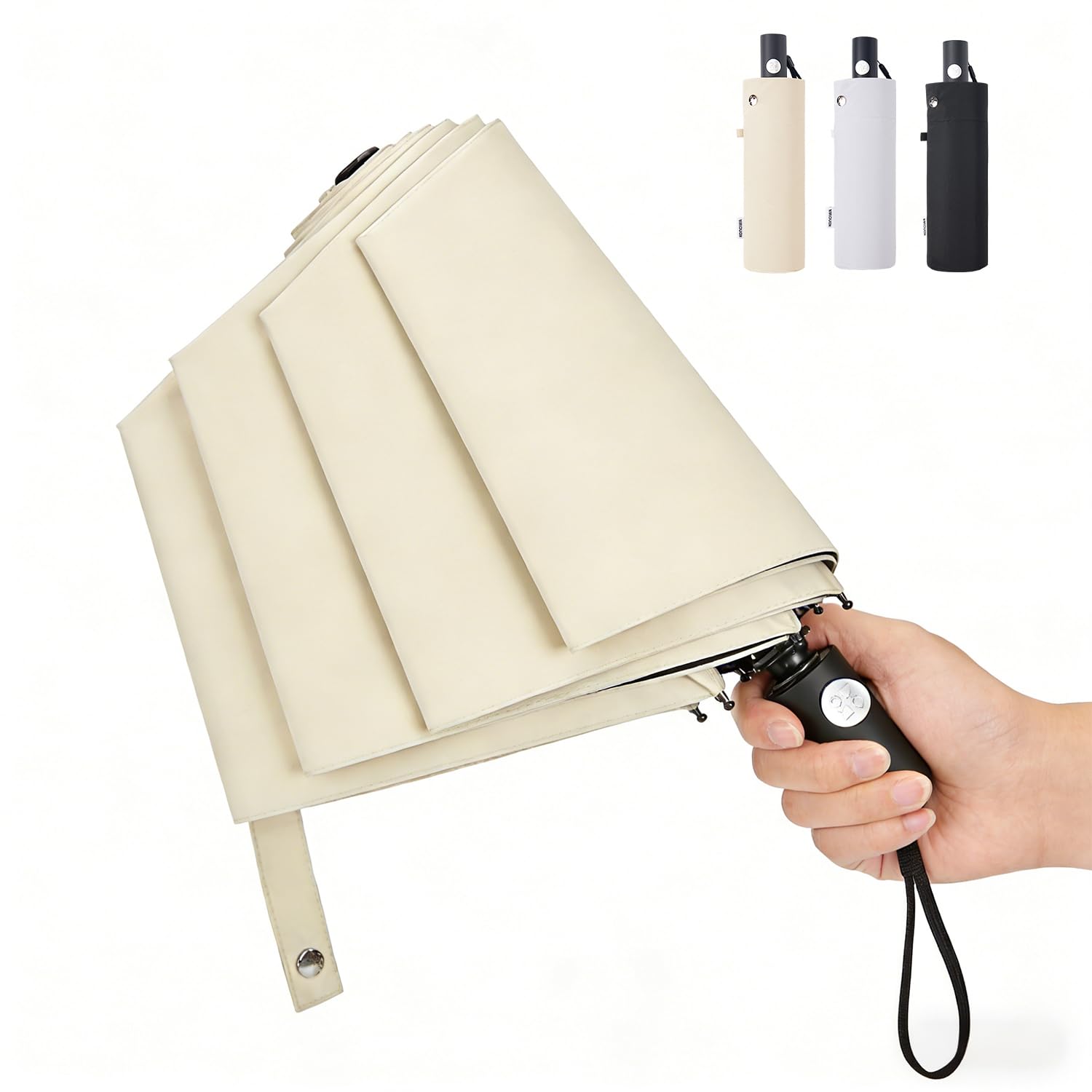 Konciwa 【MFU5S AIR】日傘 形状記憶 5秒でたためる傘 軽量 199g UVカット率 100% 晴雨兼用 逆戻り防止構造 自動開閉 完全遮光 遮熱 折りたたみ傘 コンパクト設計 おしゃれ 撥水速乾 高耐久 耐強風 携帯便利 - 2