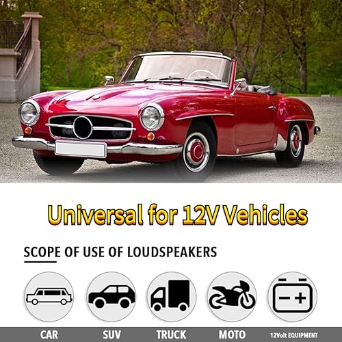 Miniatura 4 de KIMISS 12V 110DB coche camión vintage estilo antiguo cuerno sirena AHH-OOO-GAH AHOOGA OOGA (plata)