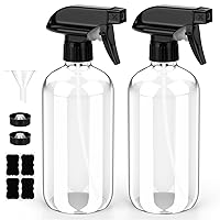 Vista 16 de Botella de spray de vidrio, juego de botellas de vidrio ámbar y accesorios recargables para plantas, limpiadores de ventanas, aromaterapia